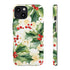 Christmas Holly on a Golden Background - Impact Resistant Phone Case iPhone 13 Matte